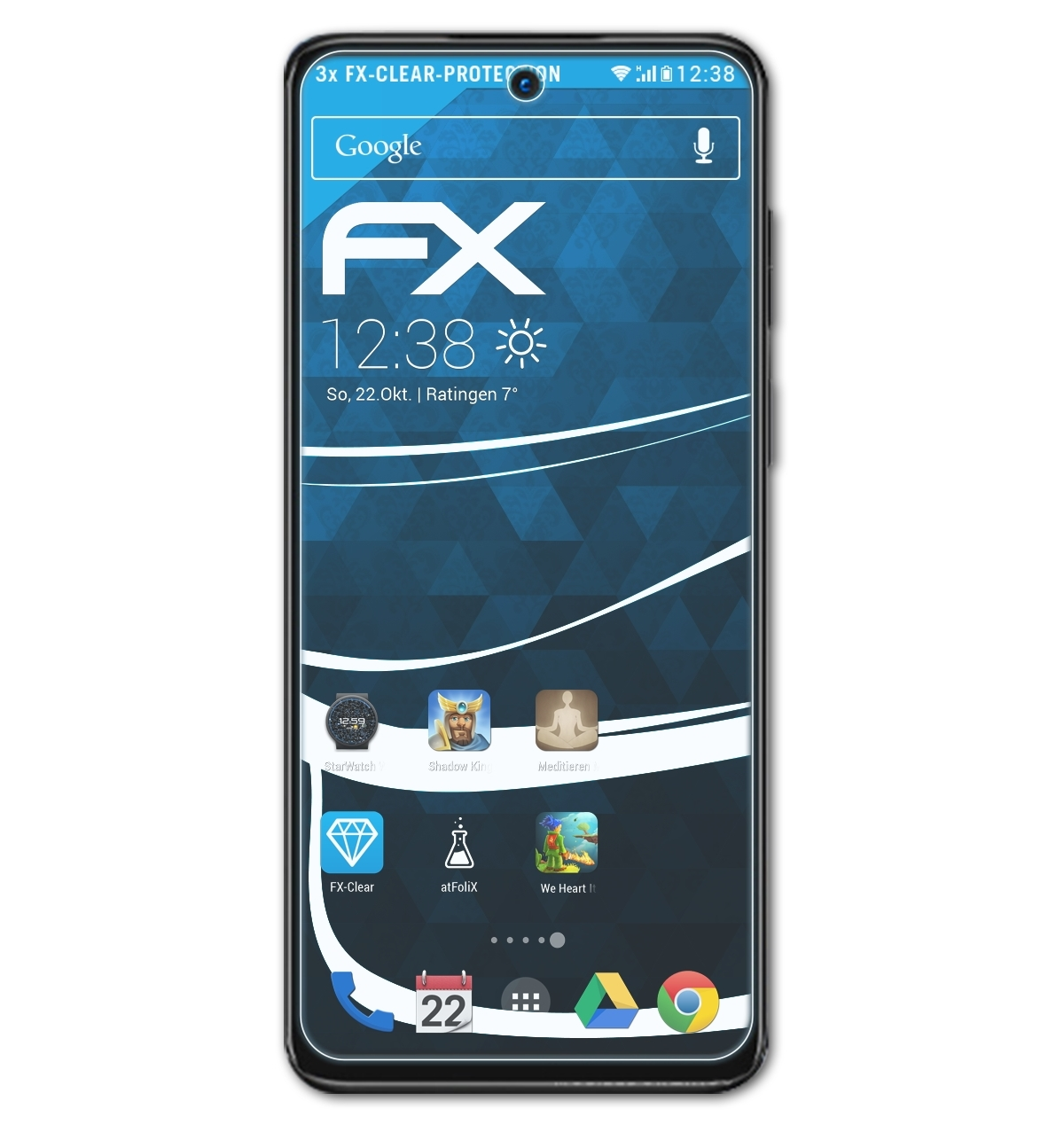 ATFOLIX 3x FX-Clear Displayschutz(für Motorola Moto G53)