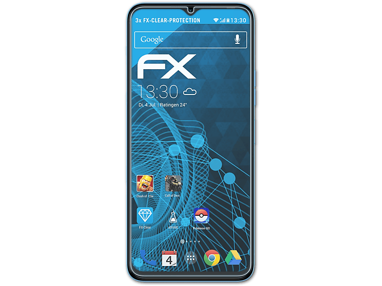 ATFOLIX 3x Spark Displayschutz(für Tecno Pro) FX-Clear 9