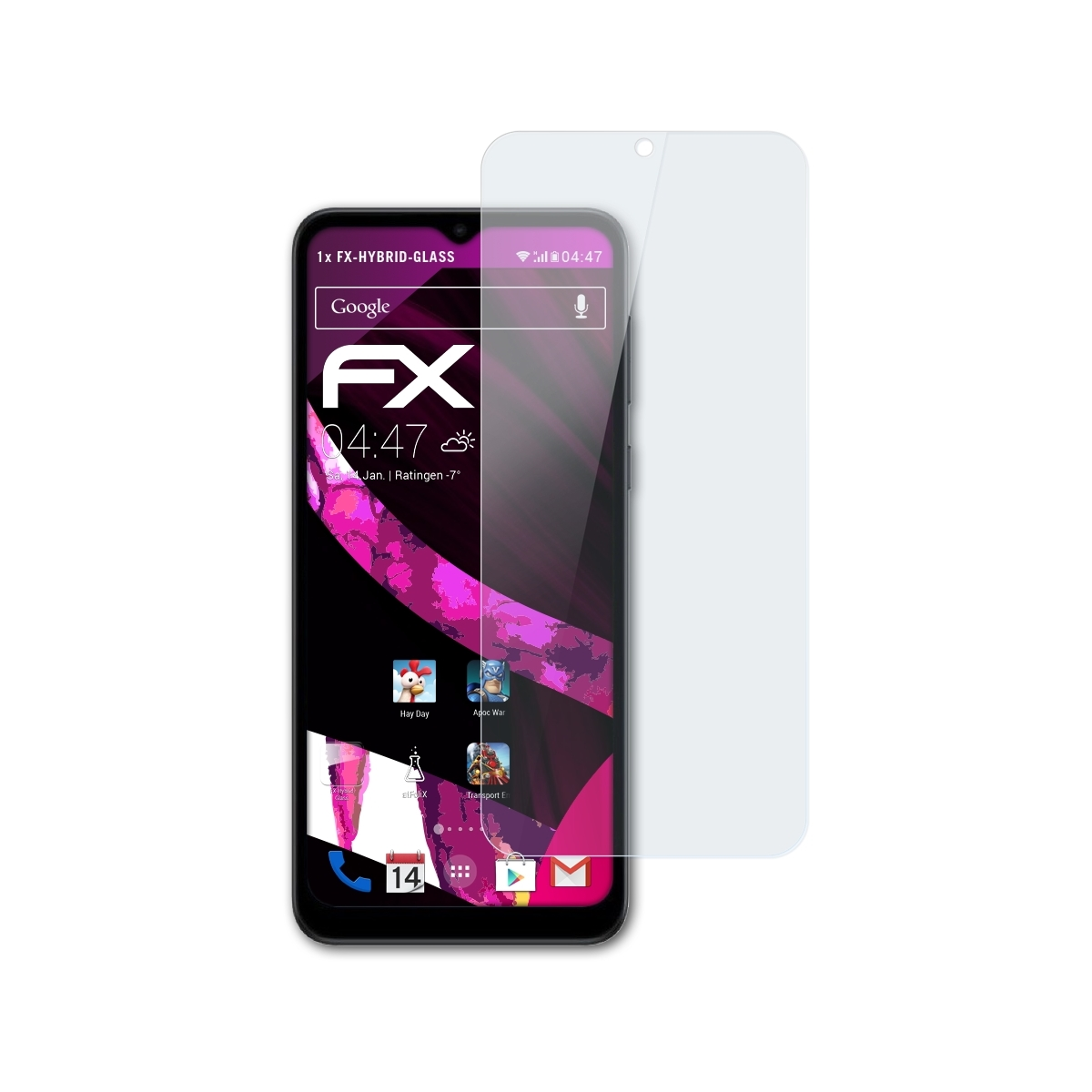 ATFOLIX FX-Hybrid-Glass Schutzglas(für Moto Motorola E13)