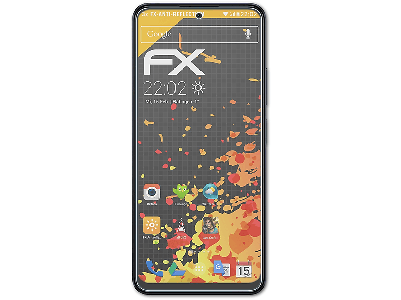 ATFOLIX 3x FX-Antireflex Displayschutz(für Xiaomi Poco X5 5G)