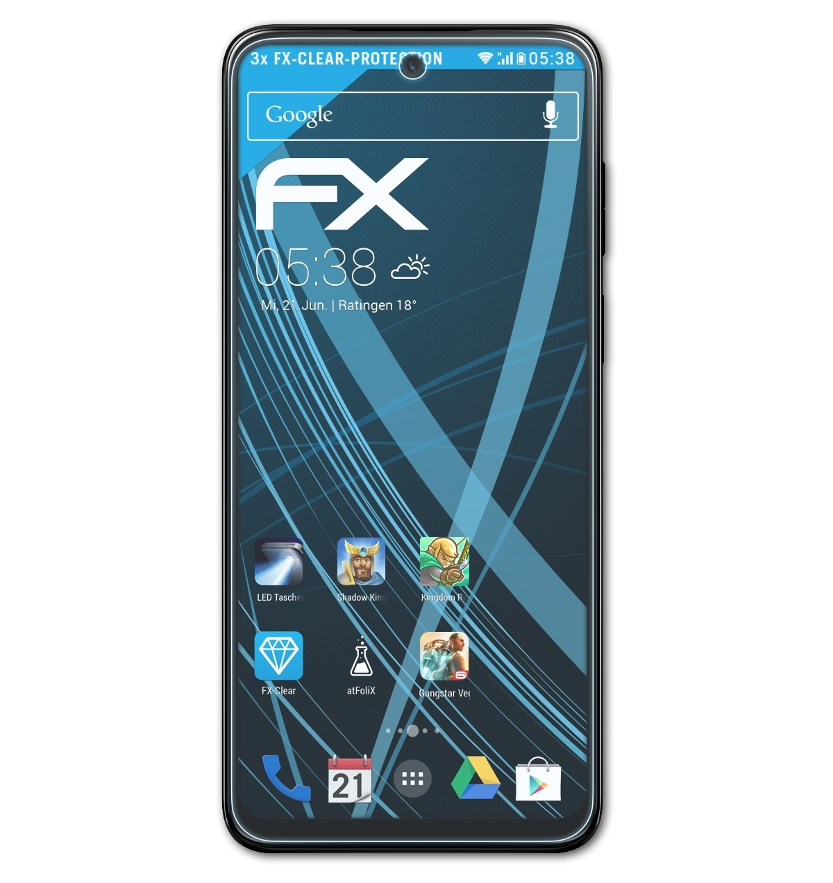 G13) Motorola FX-Clear ATFOLIX 3x Moto Displayschutz(für