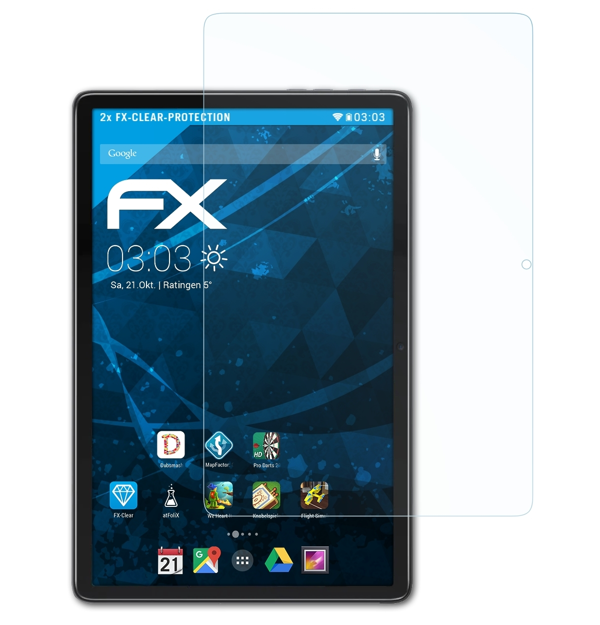 ATFOLIX 2x FX-Clear Oscal Displayschutz(für Pad 10)