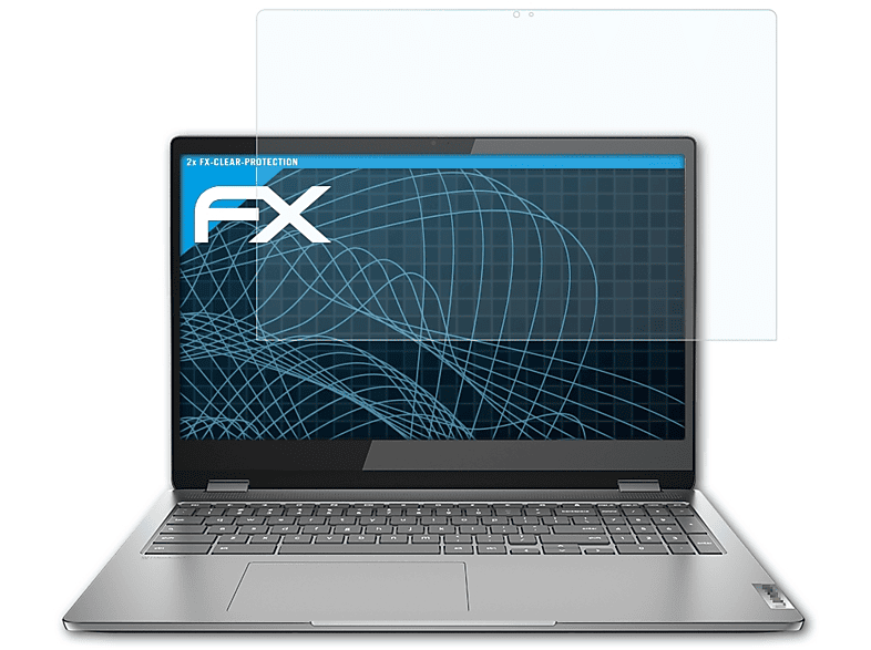 ATFOLIX 2x FX-Clear Displayschutz(für Lenovo Flex Chromebook 3i 7)) IdeaPad (Gen
