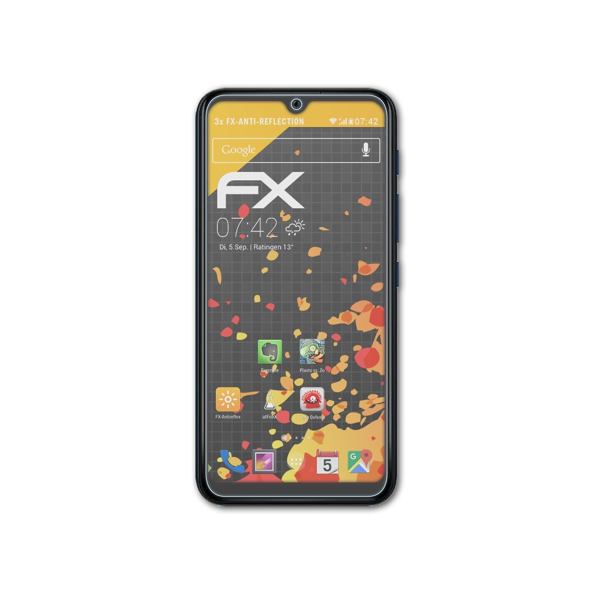 FX-Antireflex Displayschutz(für Y62 ATFOLIX Plus) Wiko 3x