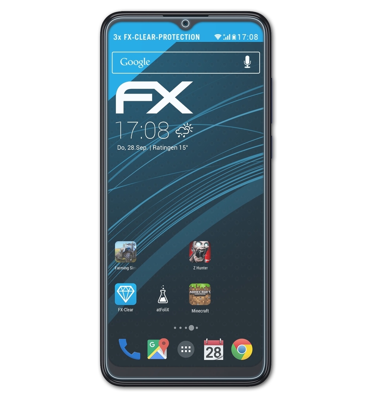 FX-Clear ATFOLIX 306) 3x TCL Displayschutz(für