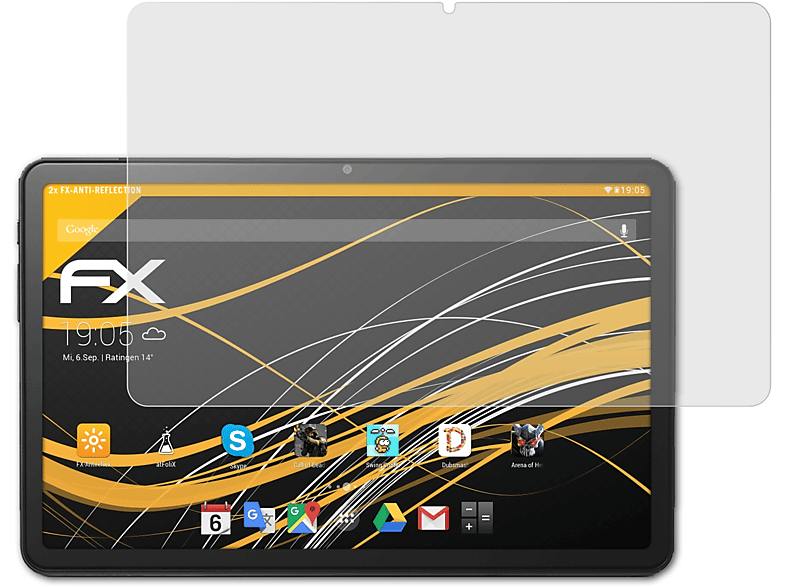 ATFOLIX 2x FX-Antireflex Displayschutz(für Doro Tablet)