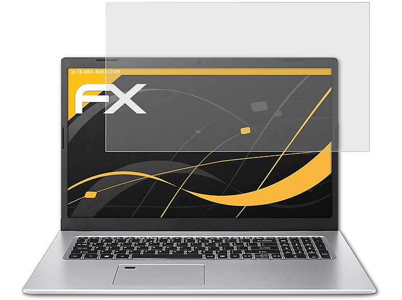 ATFOLIX 2x FX-Antireflex Displayschutz(für Inch)) 5 Aspire Acer (17.3 A517-52G