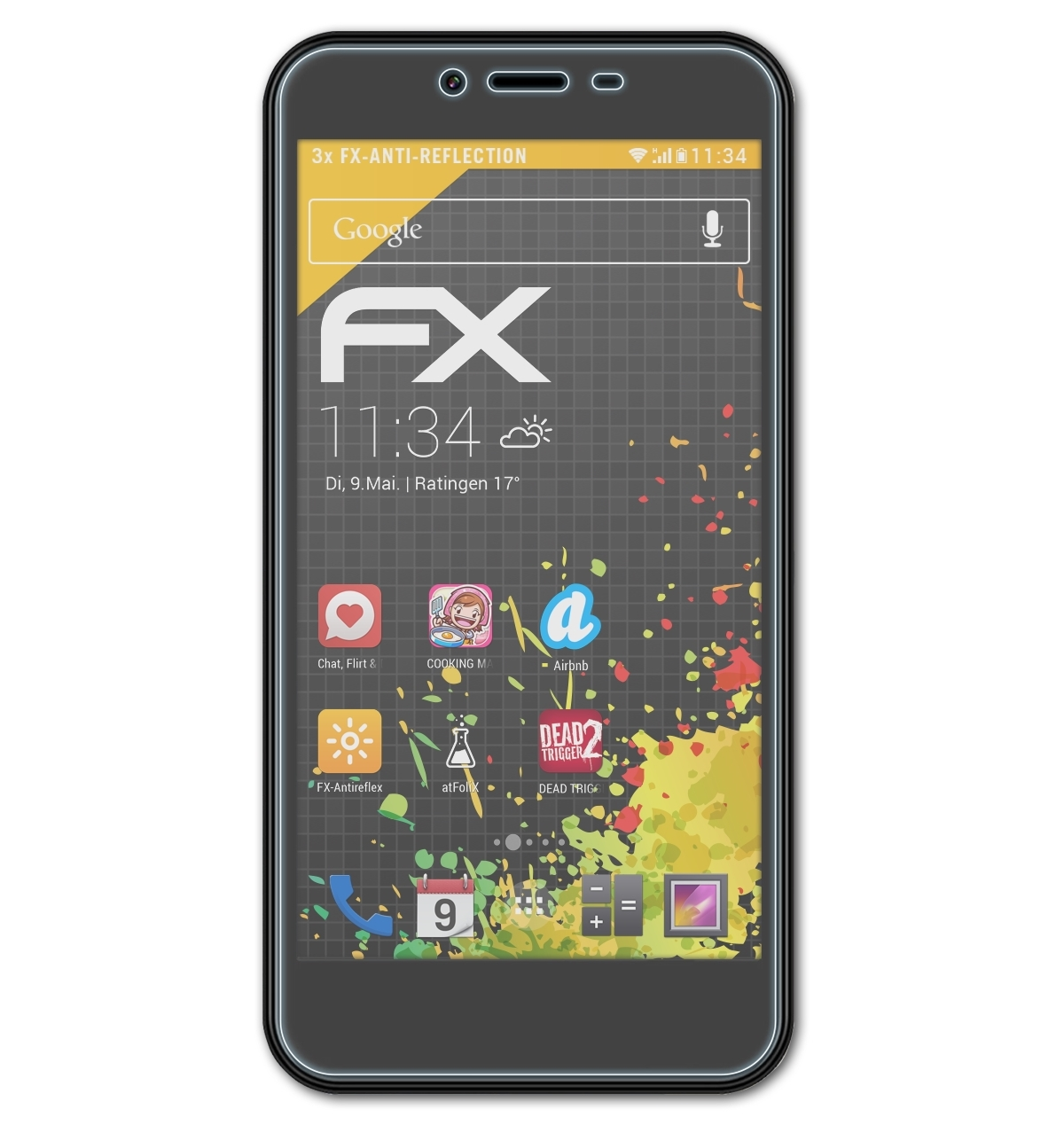 ATFOLIX Ultimate U505S) FX-Antireflex Displayschutz(für Energizer 3x