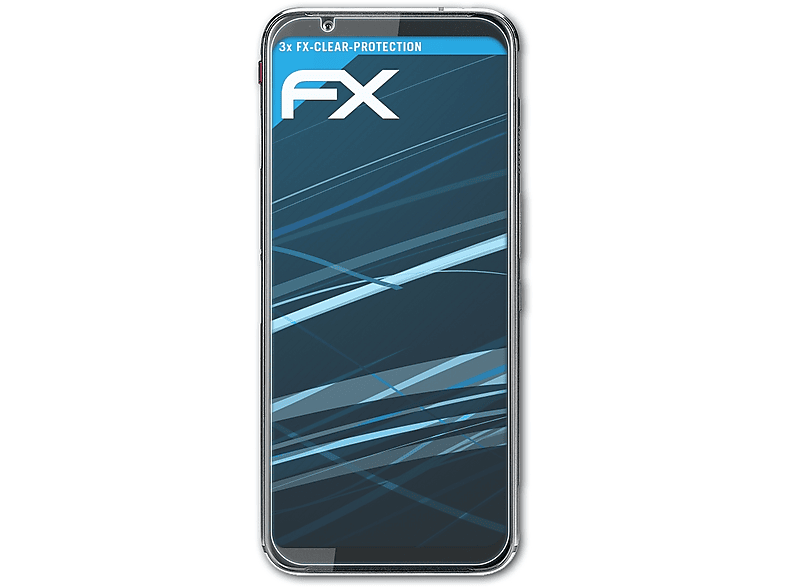 ATFOLIX 3x FX-Clear Displayschutz(für Nubia Red Magic 3S)