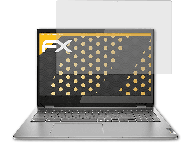 ATFOLIX 2x FX-Antireflex Displayschutz(für Lenovo Chromebook Flex 7)) (Gen 3i IdeaPad