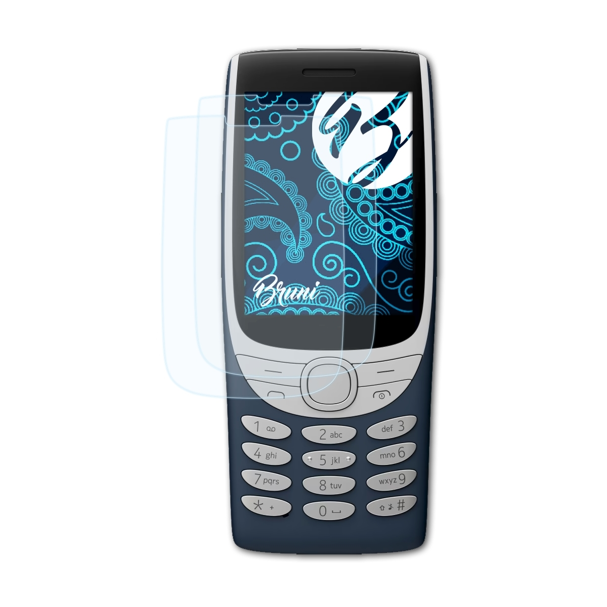 BRUNI 2x Basics-Clear Schutzfolie(für Nokia 4G) 8210