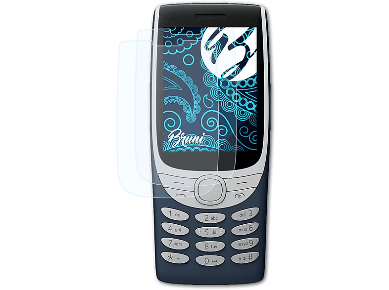 BRUNI 2x Basics-Clear Schutzfolie(für Nokia 4G) 8210