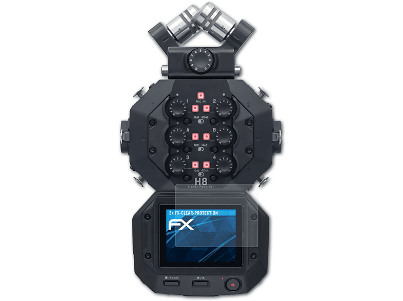 3x FX-Clear Displayschutz(für H8) ATFOLIX Zoom