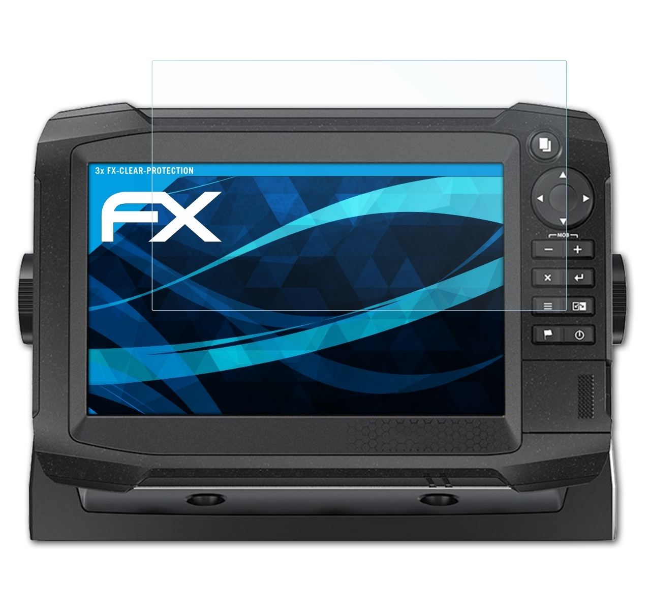 HDS FX-Clear Carbon Lowrance 3x ATFOLIX Displayschutz(für 7)