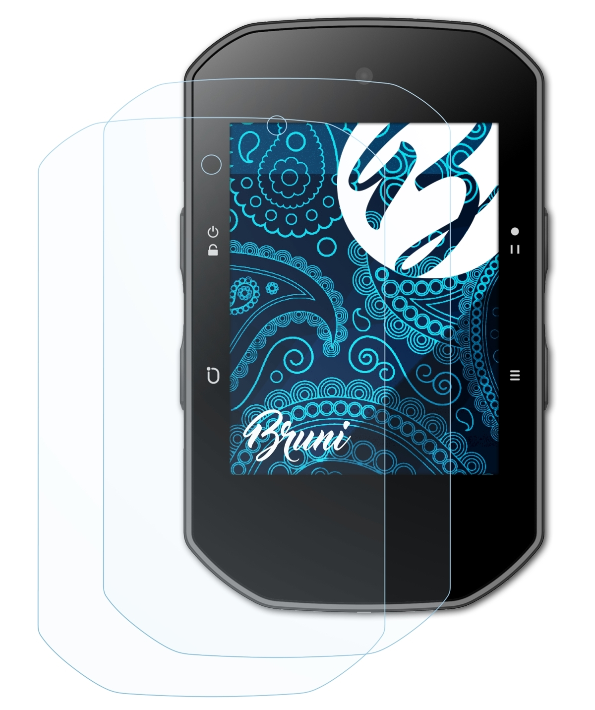 BRUNI 2x S500) Bryton Basics-Clear Schutzfolie(für