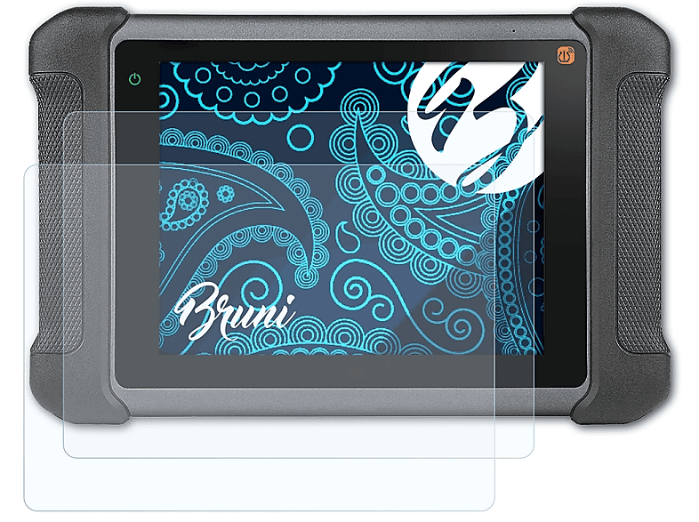 BRUNI 2x Basics-Clear Schutzfolie(für Autel MaxiSYS MS906TS)
