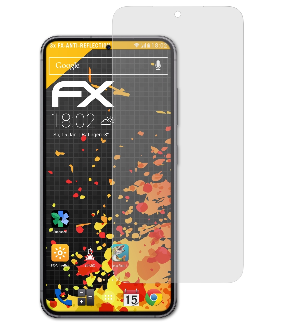 ATFOLIX Displayschutz(für 3x Galaxy Samsung FX-Antireflex S23)