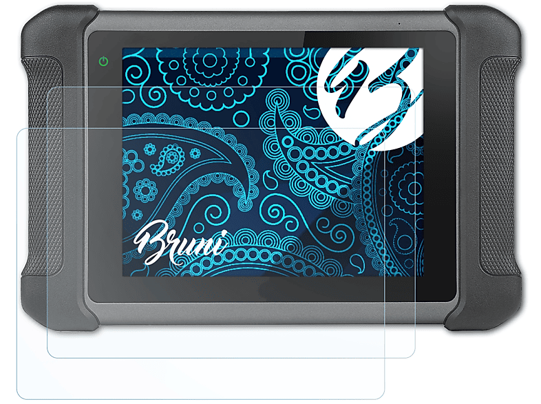 BRUNI 2x Basics-Clear Schutzfolie(für Autel MaxiSYS MS906BT)