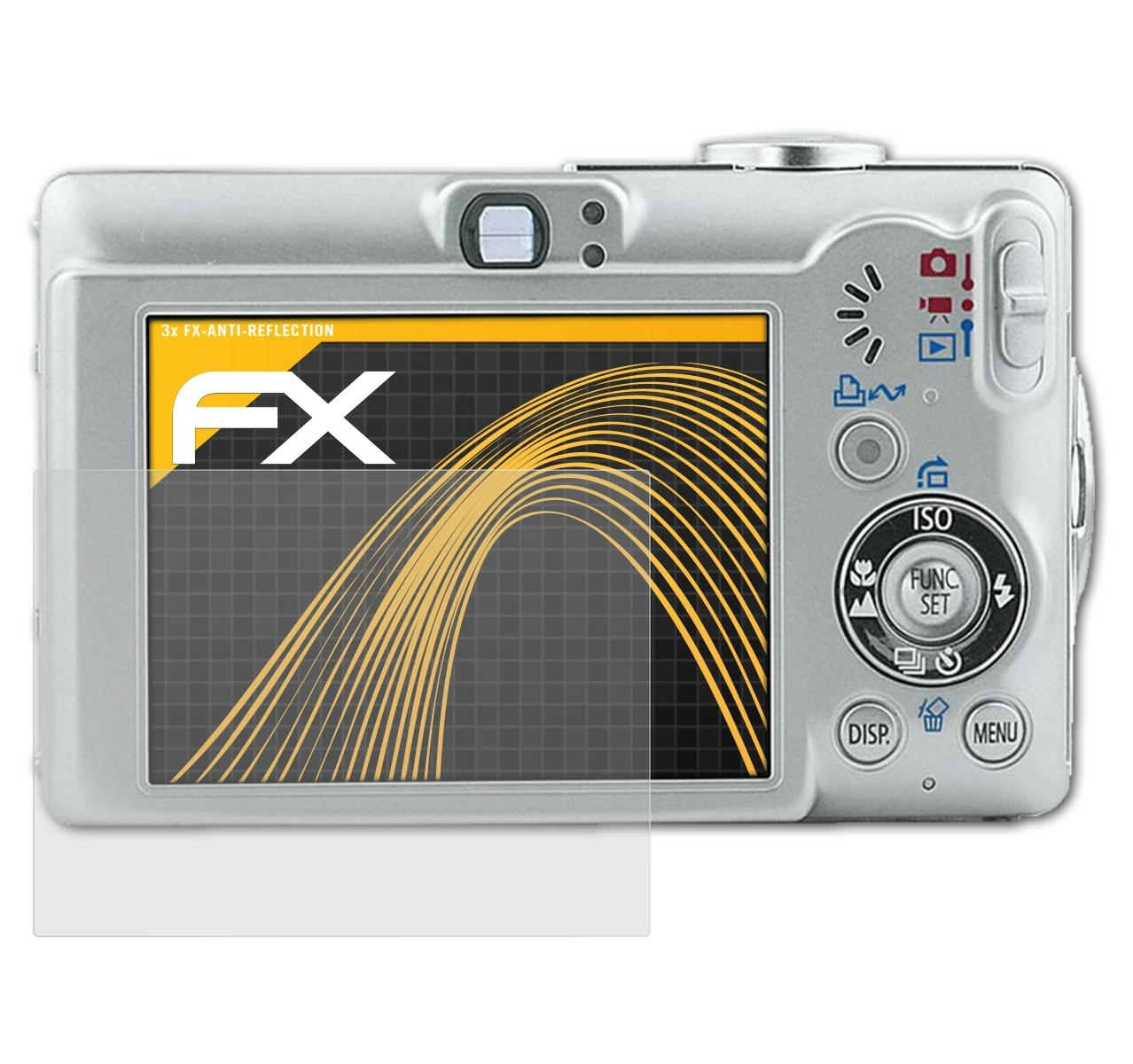 ATFOLIX 60) 3x Digital FX-Antireflex Displayschutz(für IXUS Canon
