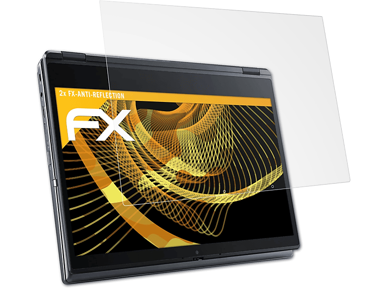 ATFOLIX 2x P6 (TMP614RN-52)) Displayschutz(für Acer FX-Antireflex TravelMate Spin