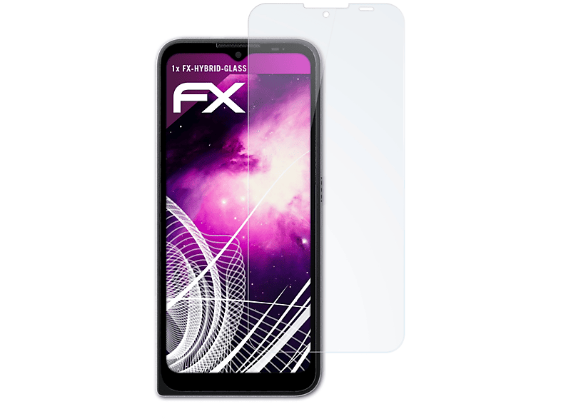 ATFOLIX FX-Hybrid-Glass (2021)) Schutzglas(für Motorola Defy