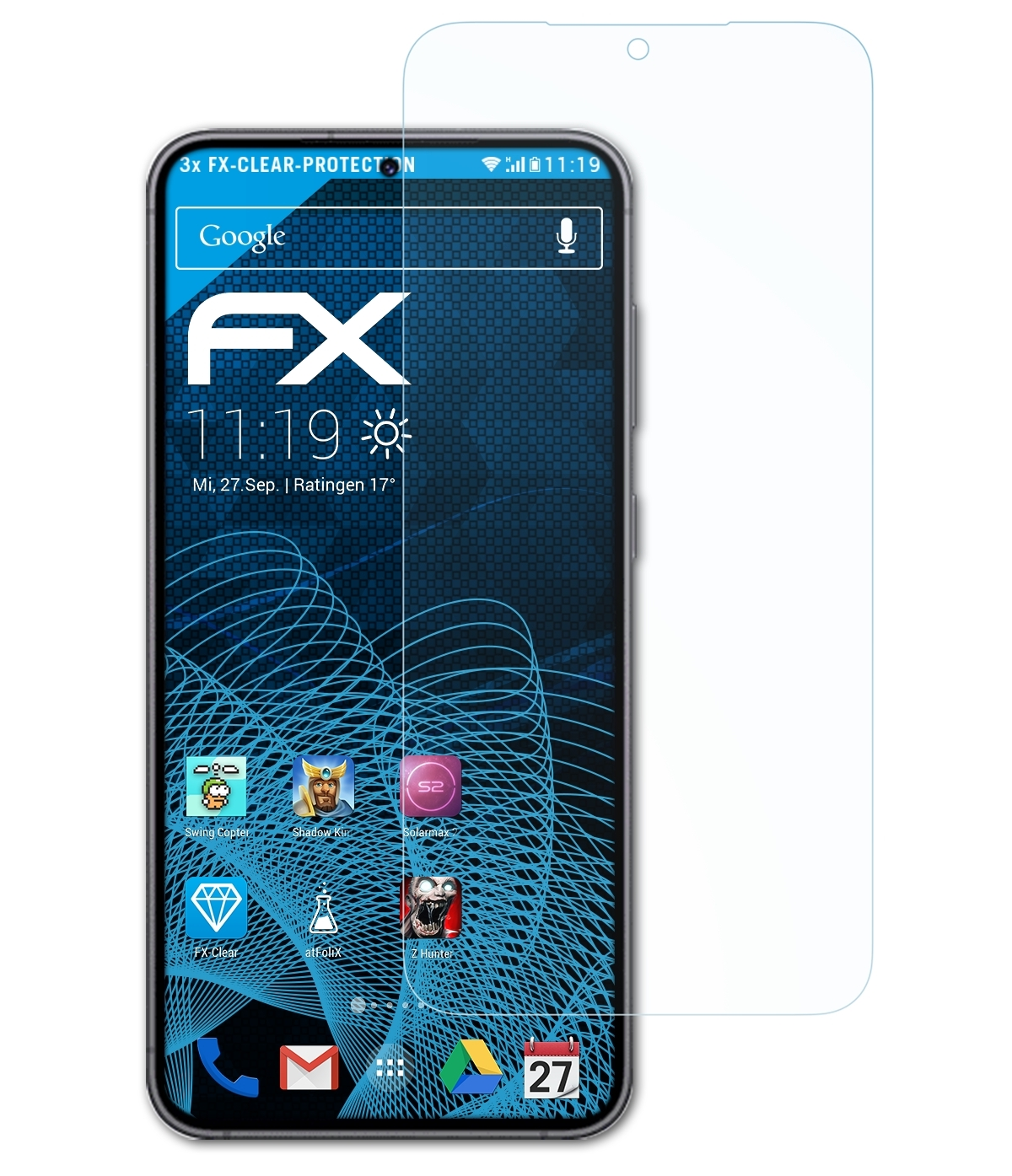 ATFOLIX Galaxy Samsung Displayschutz(für Plus) FX-Clear 3x S23