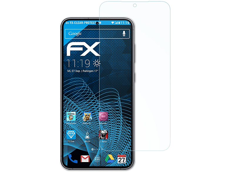 ATFOLIX 3x FX-Clear Displayschutz(für Samsung Galaxy S23 Plus)