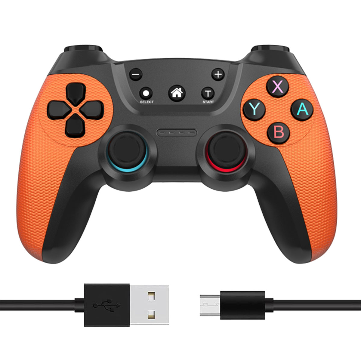Wireless für Gamepad, Controller, RESPIEL Kräftiges Gamepad, Bluetooth Android/PC Orange Controller