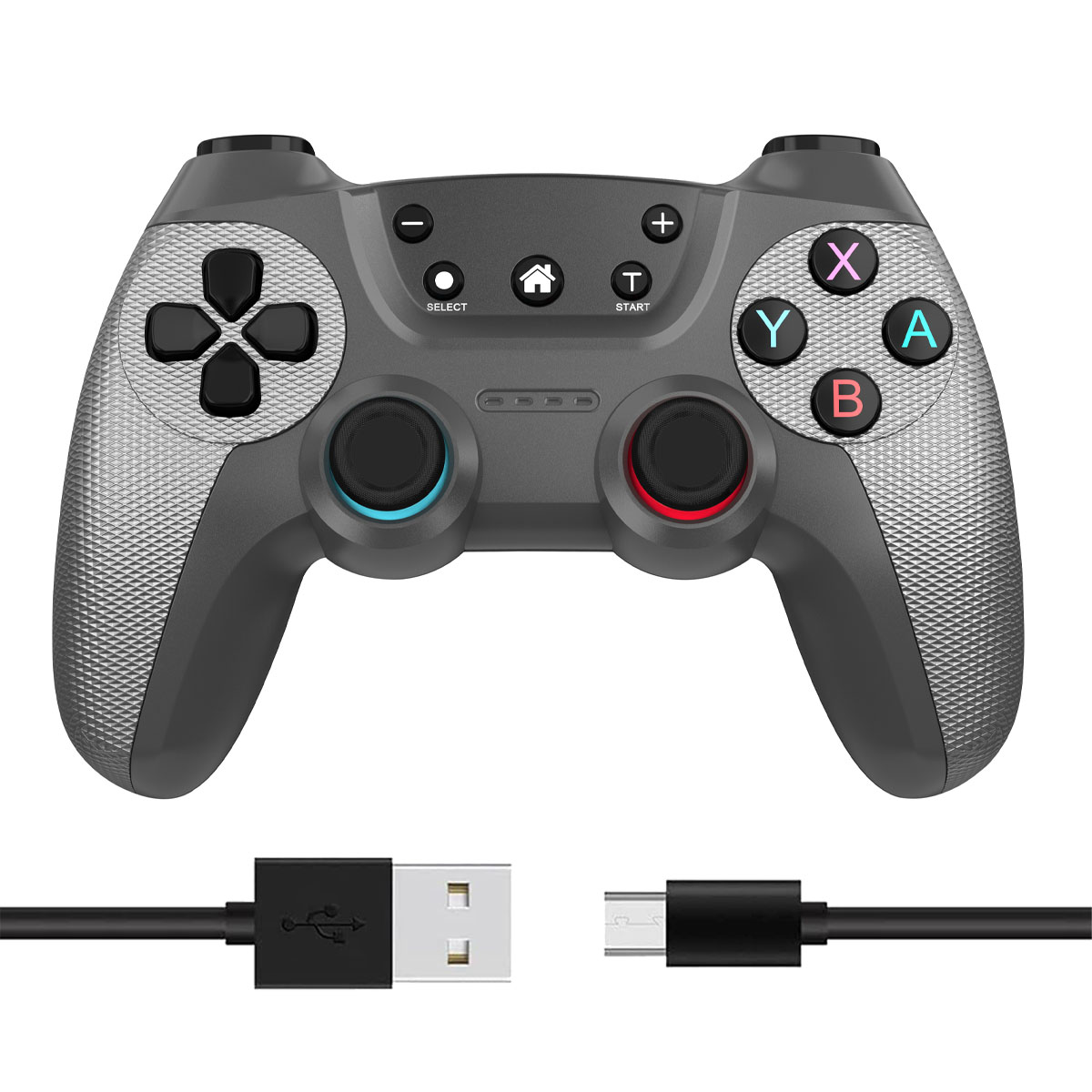 Silber Gamepad,Wireless Controller,Vibrate-Gamepad-Joystick,für RESPIEL Controller Android/PC Elegantes