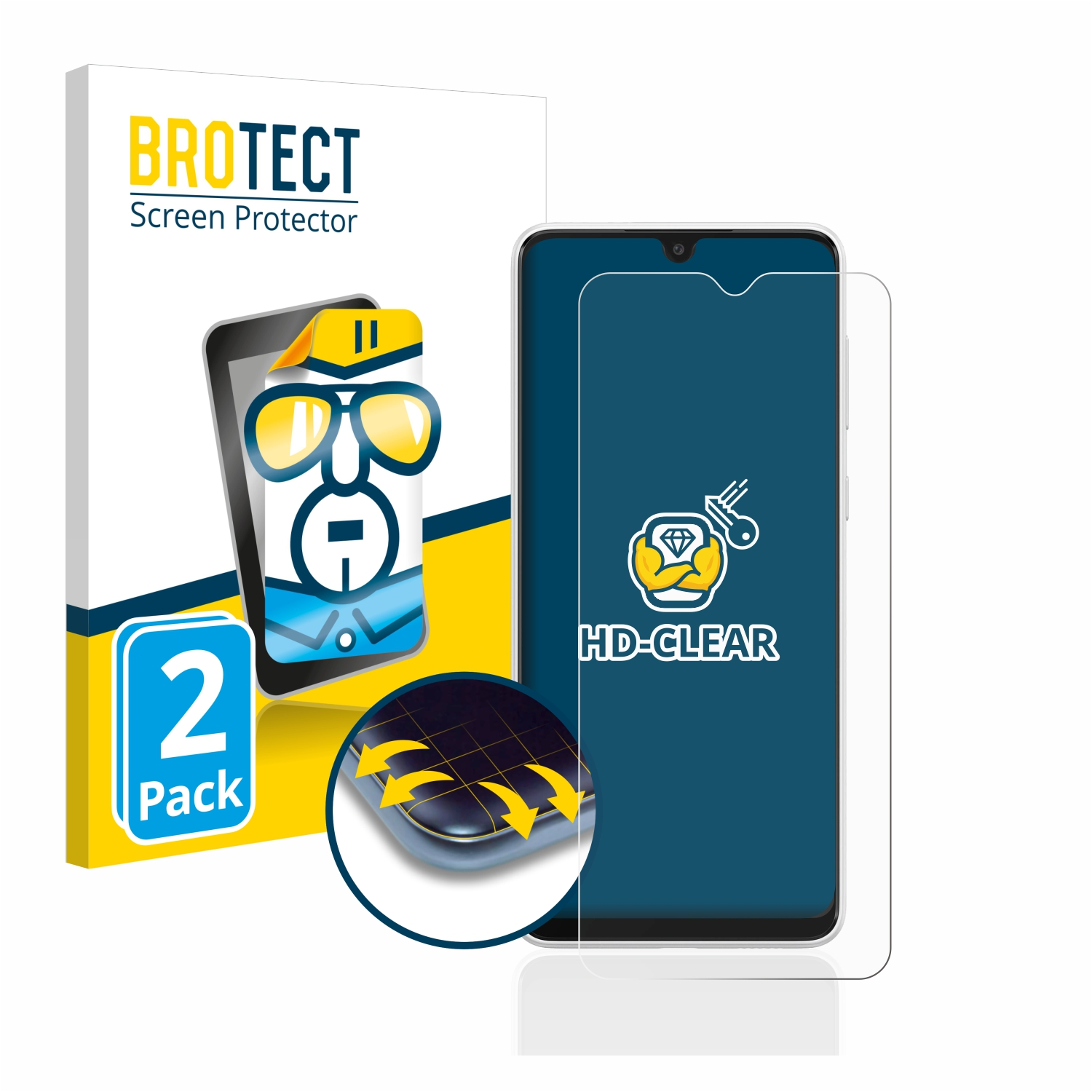 BROTECT 2x klare Schutzfolie(für A03) Samsung Galaxy