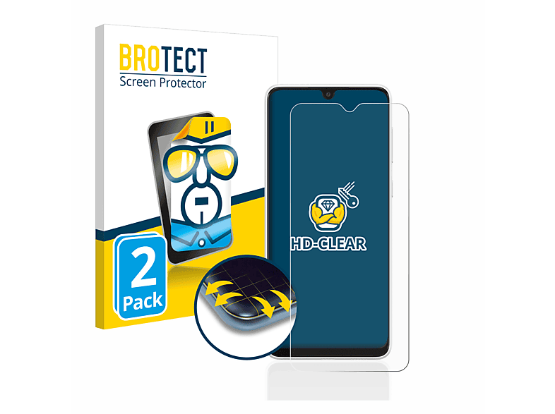BROTECT 2x klare Schutzfolie(für Samsung Galaxy A03)