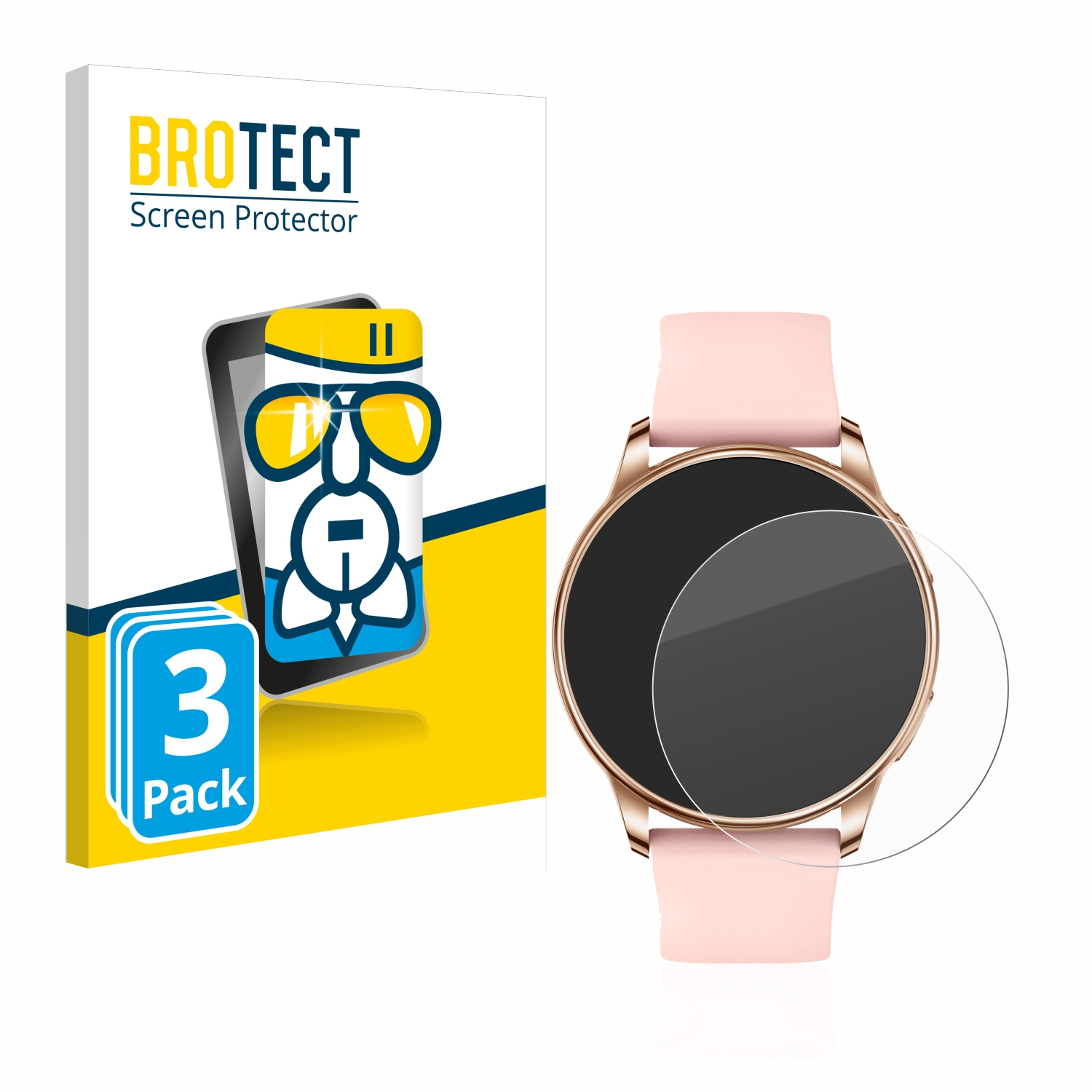 BROTECT 3x Schutzfolie(für Levowatch klare Airglass F2)