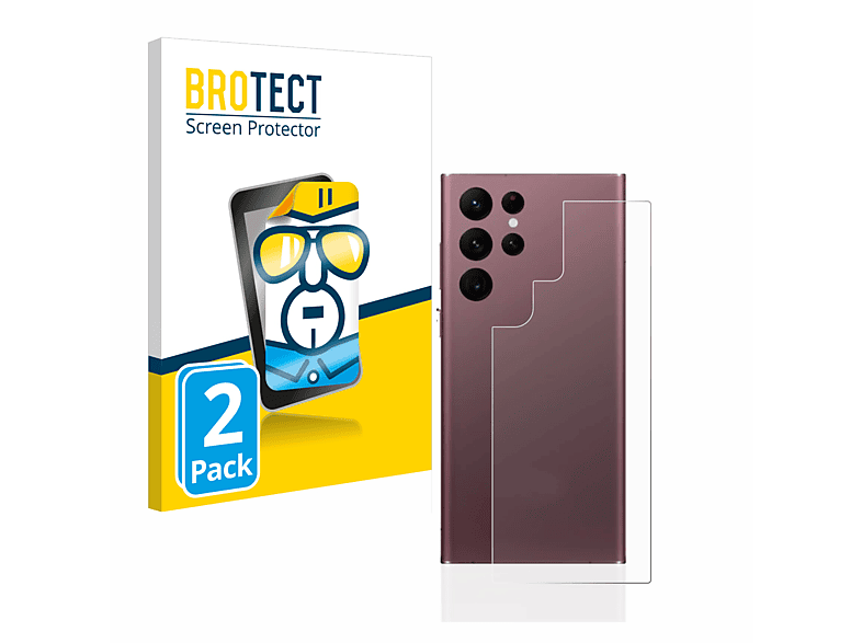 BROTECT 2x klare Schutzfolie(für Samsung Galaxy S22 Ultra 5G Enterprise Edition)