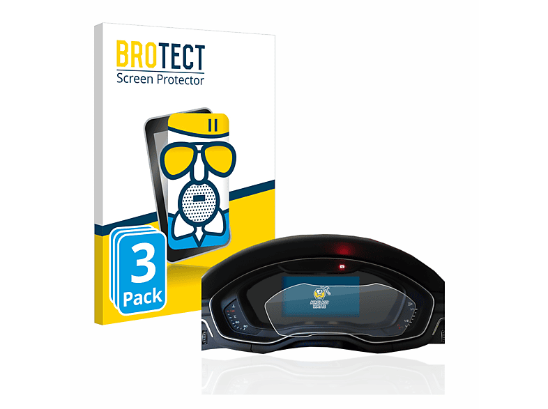 BROTECT 3x Airglass matte Schutzfolie(für A4 Virtual Audi B9 2017 Cockpit)