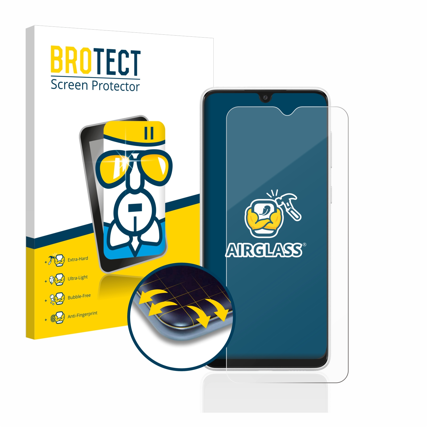 BROTECT Airglass klare Schutzfolie(für Samsung A03) Galaxy