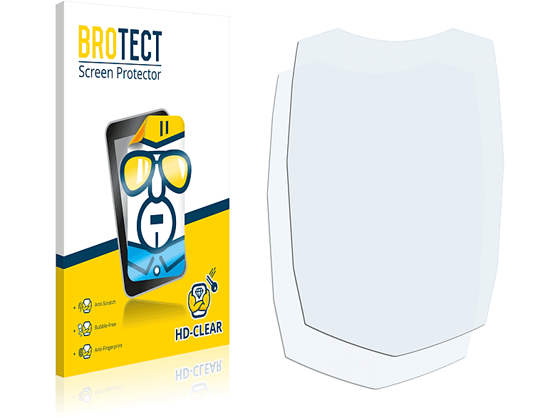 BROTECT 2x klare Schutzfolie(für Korostro Bike Computer)