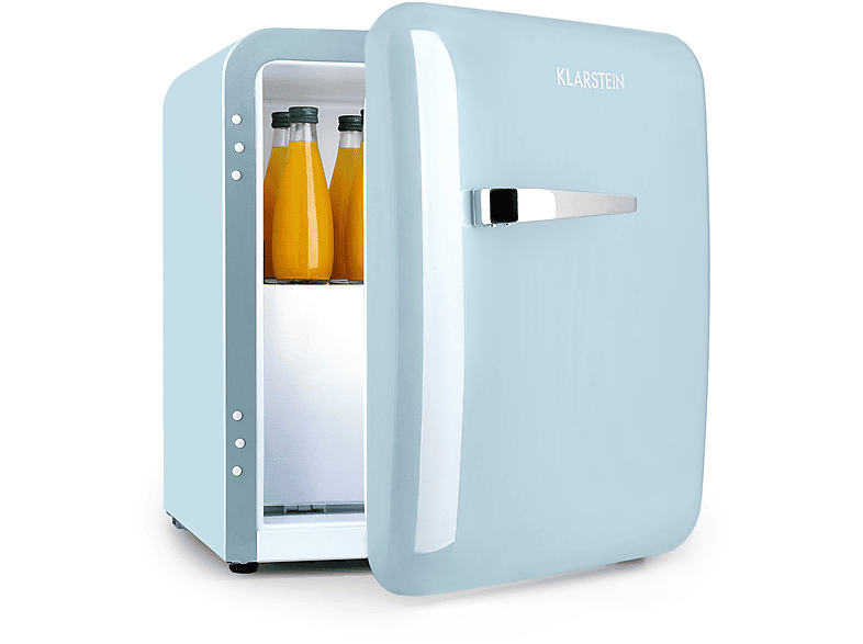 KLARSTEIN Audrey 37 Kühlschrank (E, 50 cm hoch, Pastellblau)