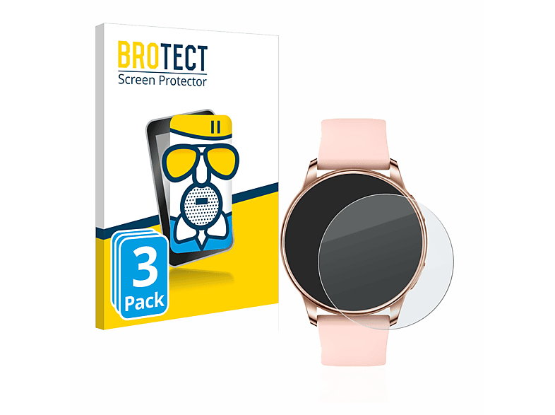 BROTECT 3x Airglass matte Schutzfolie(für Levowatch F2) | Smartwatch Schutzfolien & Gläser