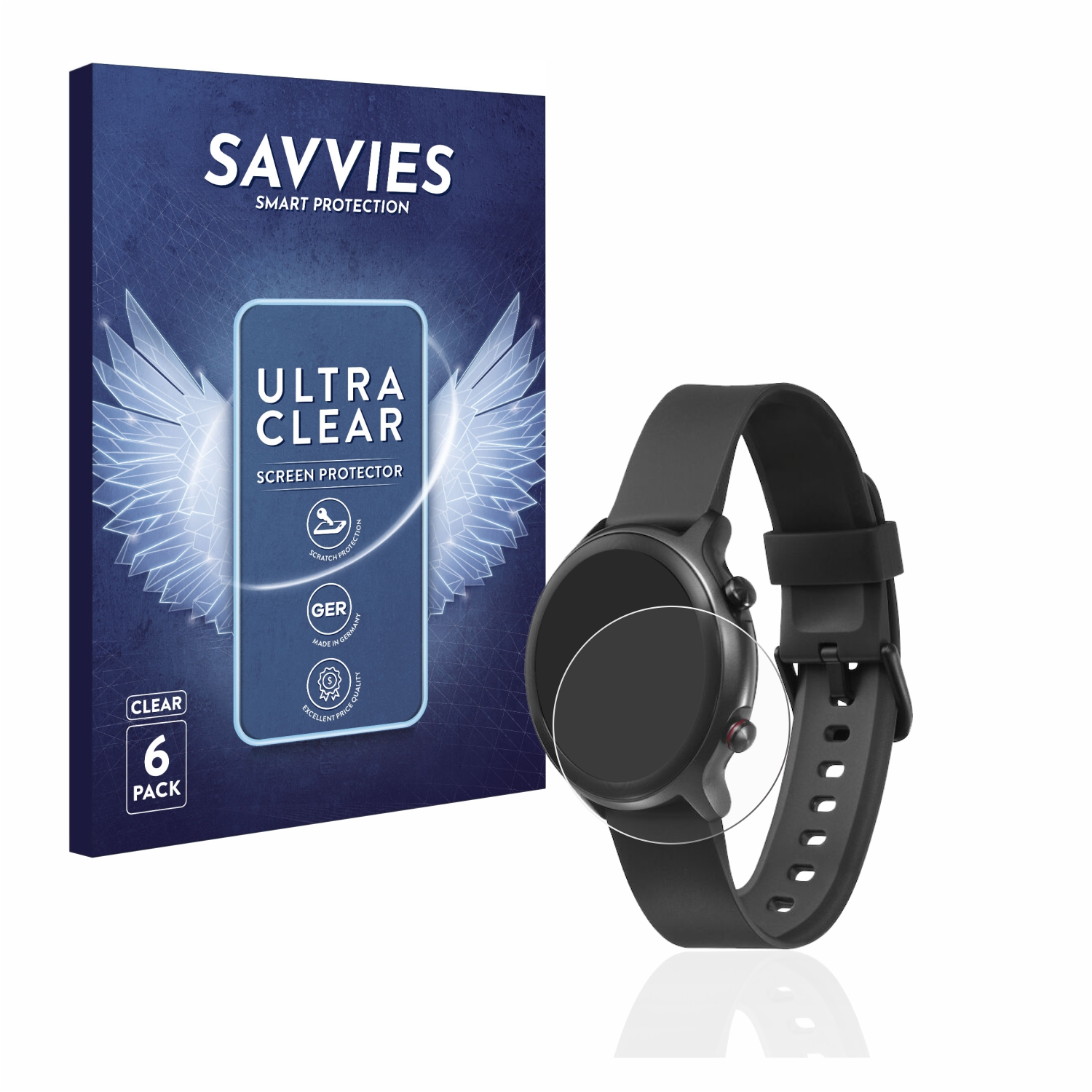 SAVVIES Doro klare Schutzfolie(für Watch) 6x