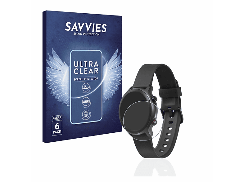 SAVVIES Doro klare Schutzfolie(für Watch) 6x