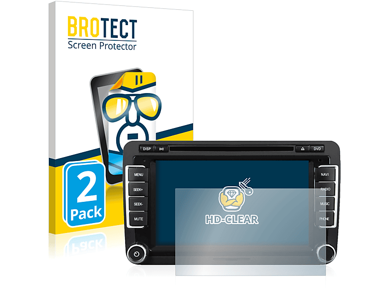 BROTECT 2x VW-U1) VN720 klare Schutzfolie(für ESX