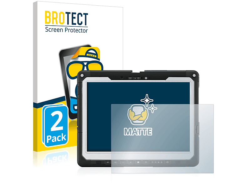 BROTECT 2x matte Schutzfolie(für Panasonic Toughbook 33 Detachable)