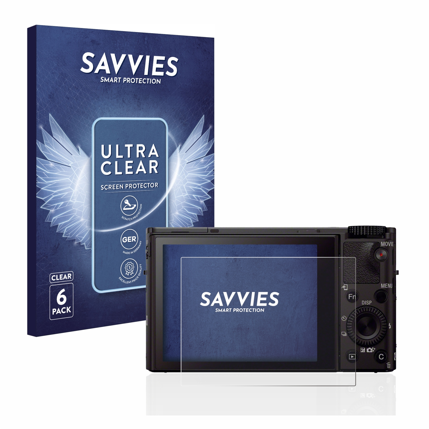 SAVVIES 6x klare Schutzfolie(für Sony DSC-RX100 III) Cyber-Shot