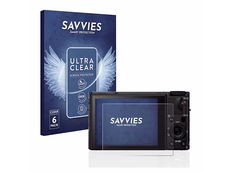 SAVVIES 6x klare Schutzfolie(für Sony Cyber-Shot DSC-RX100 III)