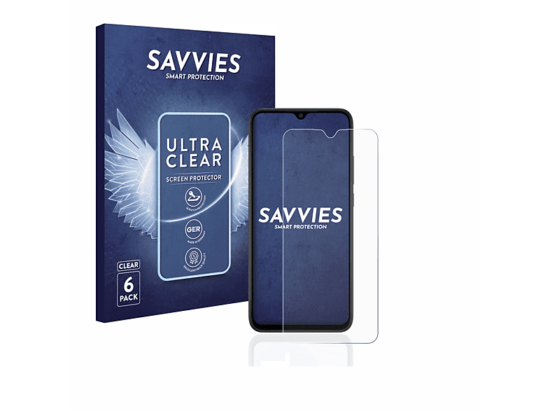 SAVVIES 6x klare Schutzfolie(für Xiaomi Redmi 9AT)