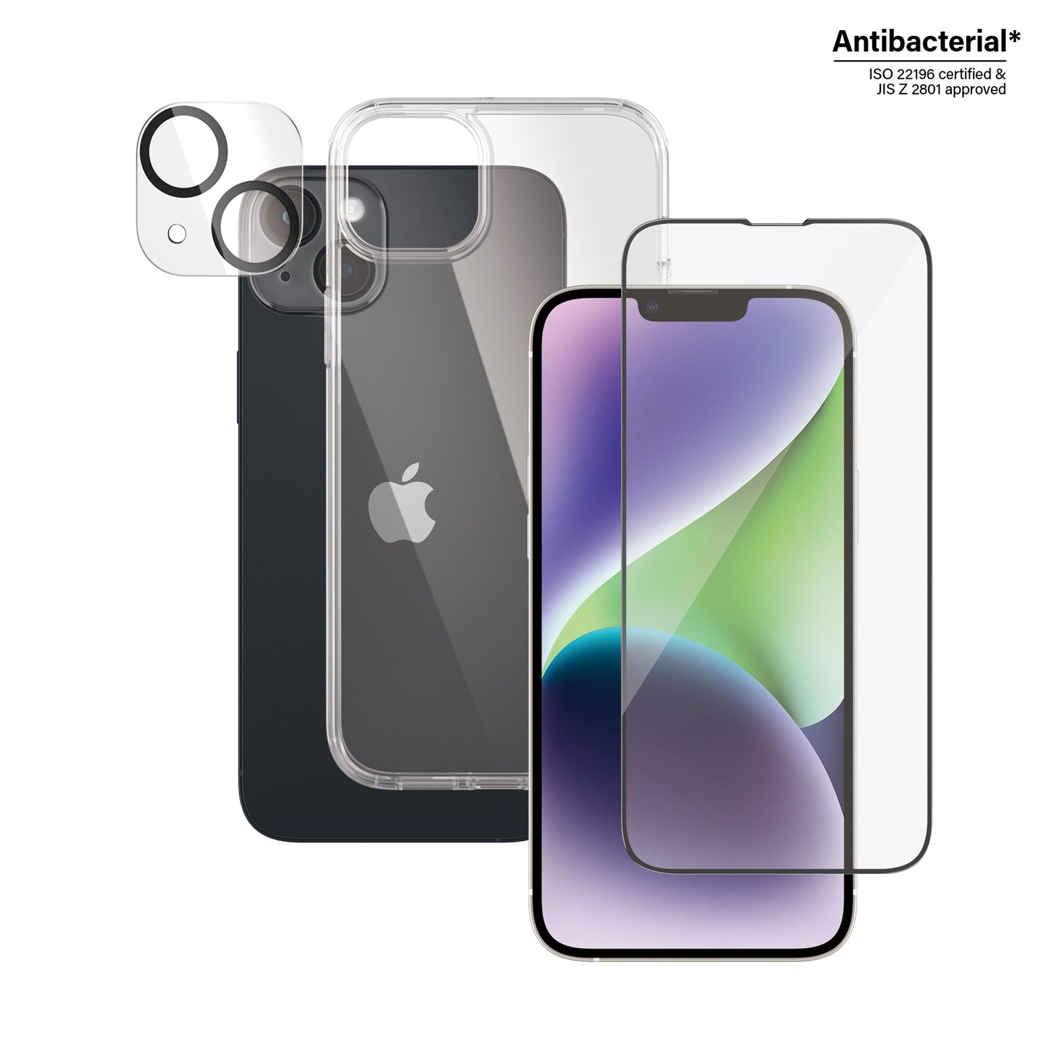 Displayschutz(für 14 PANZERGLASS 3-in-1 iPhone Schutz-Set Apple Plus)