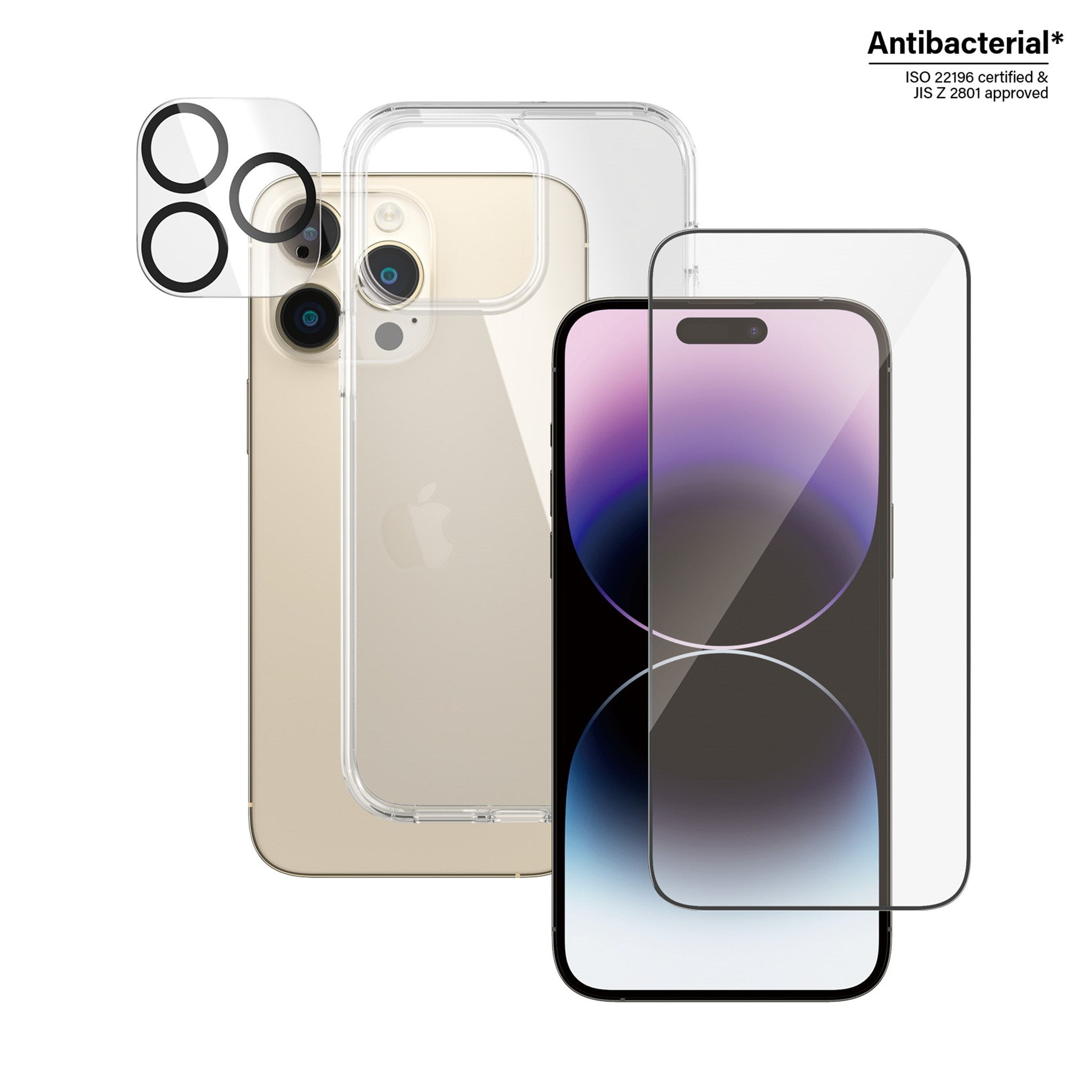 PANZERGLASS 3-in-1 Schutz-Set Displayschutz(für 14 Apple iPhone Pro Max)