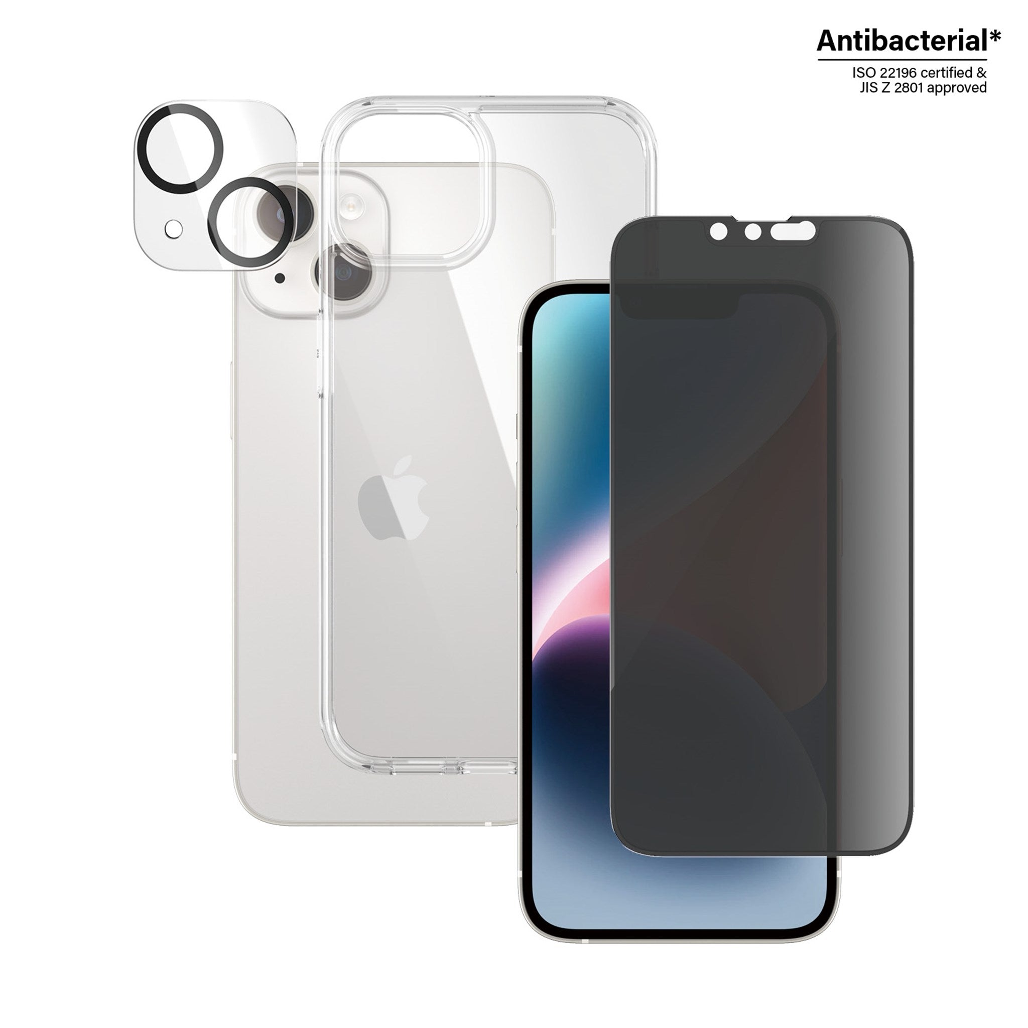 PANZERGLASS 14) Privacy Apple iPhone Schutz-Set 3-in-1 Displayschutz(für