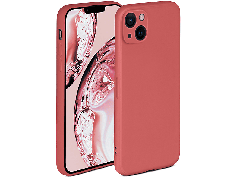 ONEFLOW Soft Case, Backcover, Sonnenuntergangsrot Apple, 14, iPhone