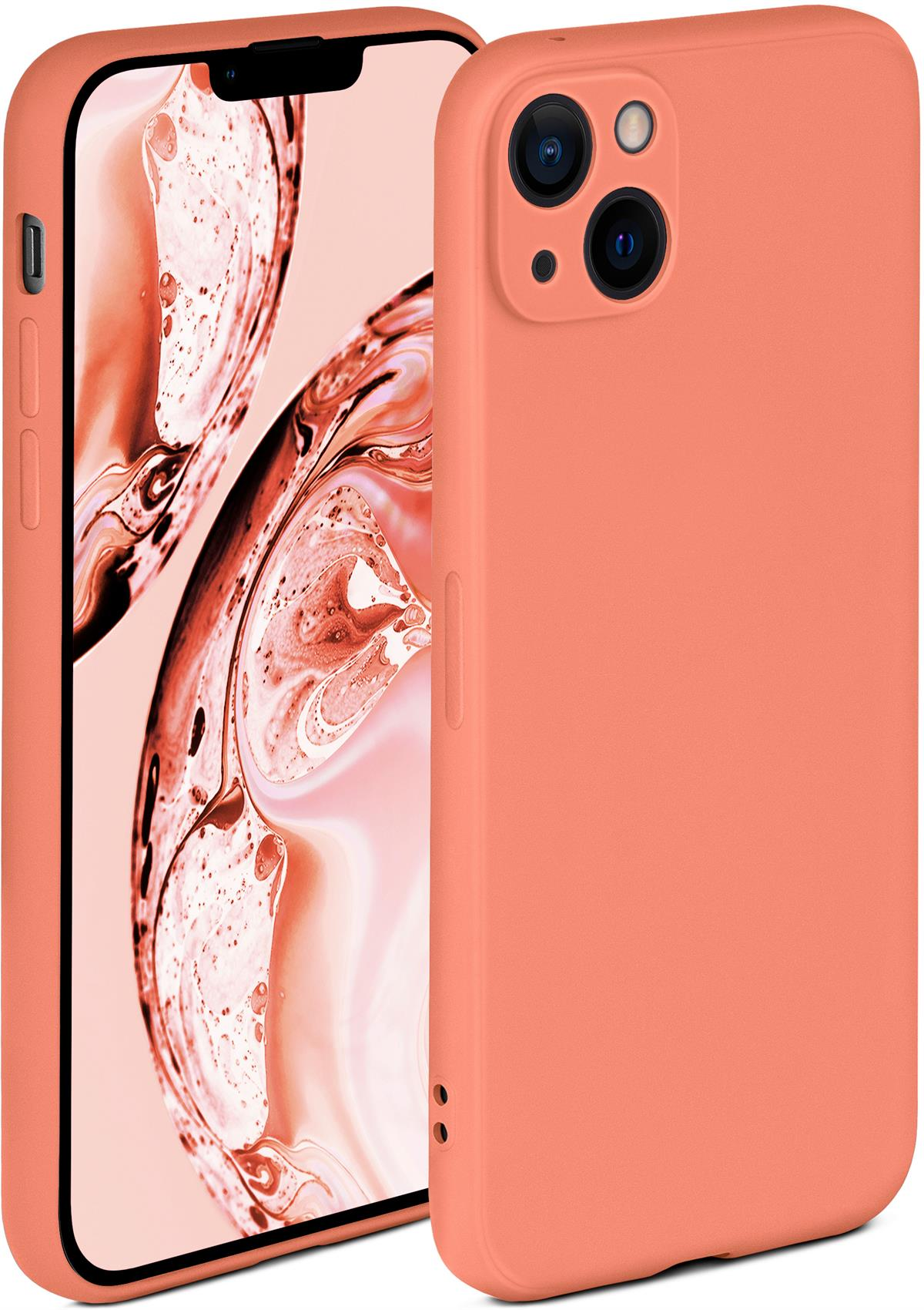 ONEFLOW Soft Case, iPhone Plus, Papaya Backcover, 14 Apple